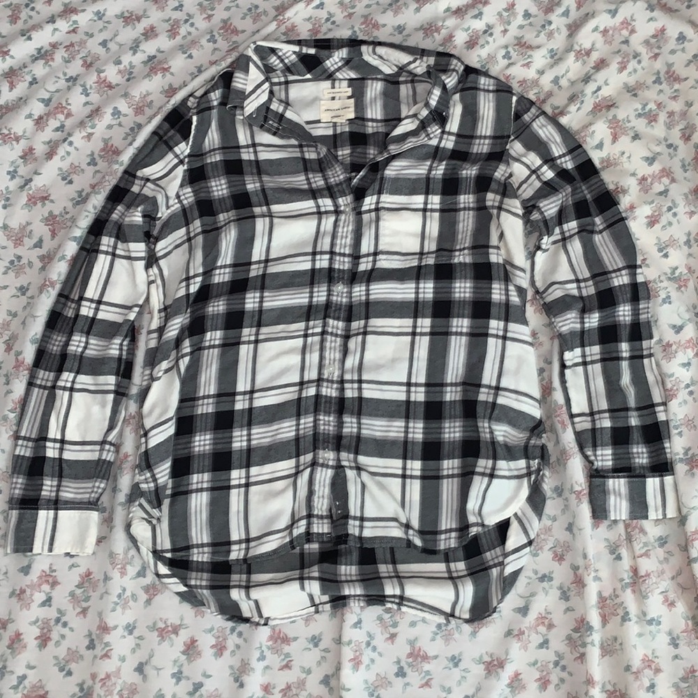 american eagle boyfriend fit flannel